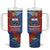 Personalised Samoa Tumbler With Handle Teuila Torch Ginger Mix Polynesian Tribal