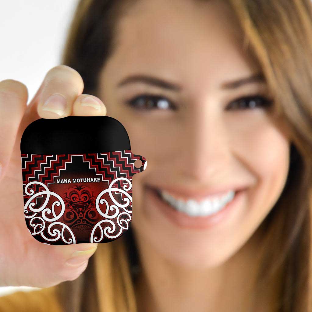 Aotearoa Mana Motuhake AirPods Case Poutama With Maori Pattern - Polynesian Pride