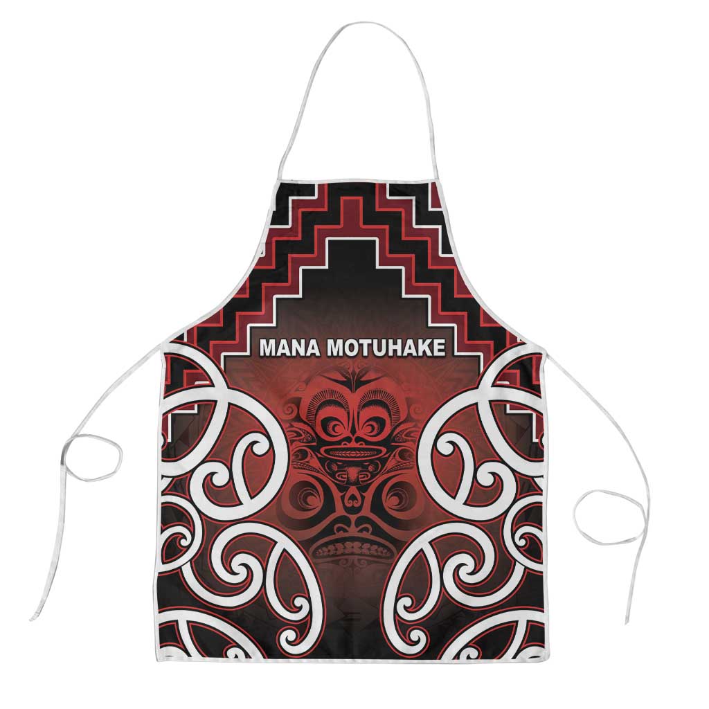 Aotearoa Mana Motuhake Apron Poutama With Maori Pattern - Polynesian Pride