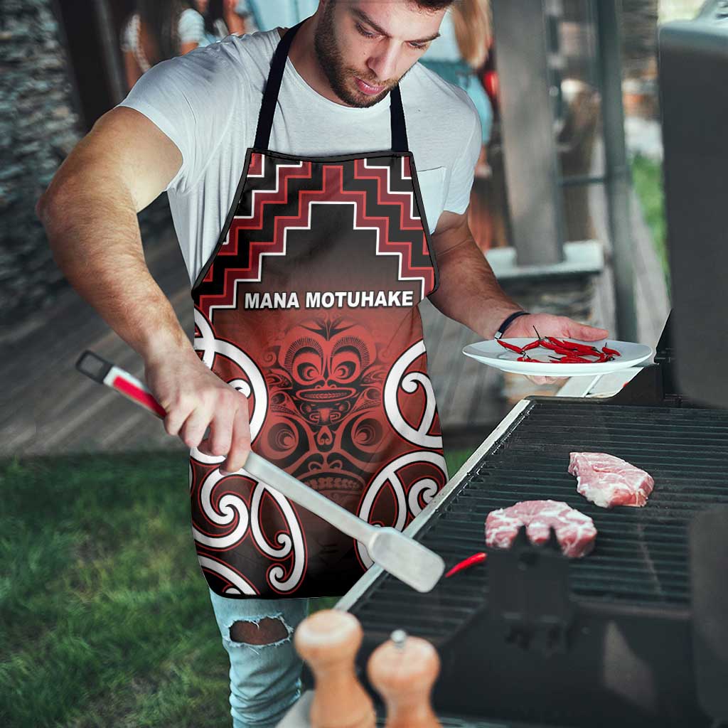 Aotearoa Mana Motuhake Apron Poutama With Maori Pattern - Polynesian Pride