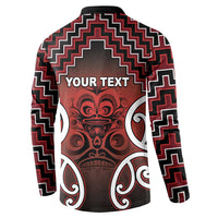 Personalised Aotearoa Mana Motuhake Button Sweatshirt Poutama With Maori Pattern - Polynesian Pride