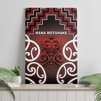 Aotearoa Mana Motuhake Canvas Wall Art Poutama With Maori Pattern - Polynesian Pride