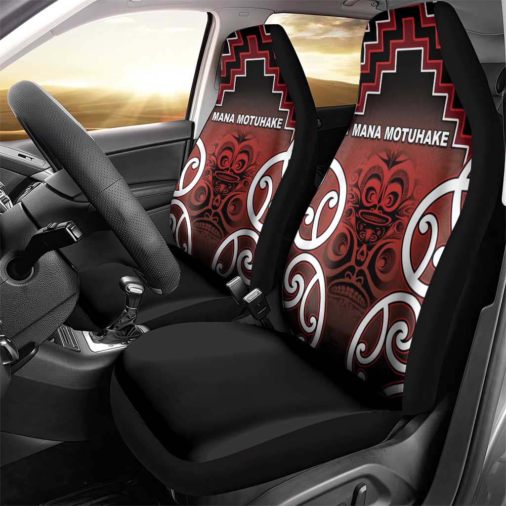 Aotearoa Mana Motuhake Car Seat Cover Poutama With Maori Pattern - Polynesian Pride