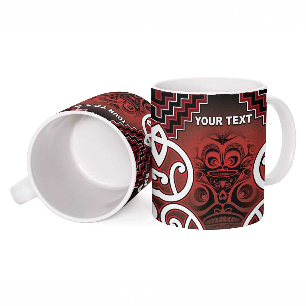 Personalised Aotearoa Mana Motuhake Ceramic Mug Poutama With Maori Pattern - Polynesian Pride