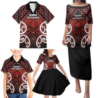 Personalised Aotearoa Mana Motuhake Family Matching Puletasi and Hawaiian Shirt Poutama With Maori Pattern - Polynesian Pride