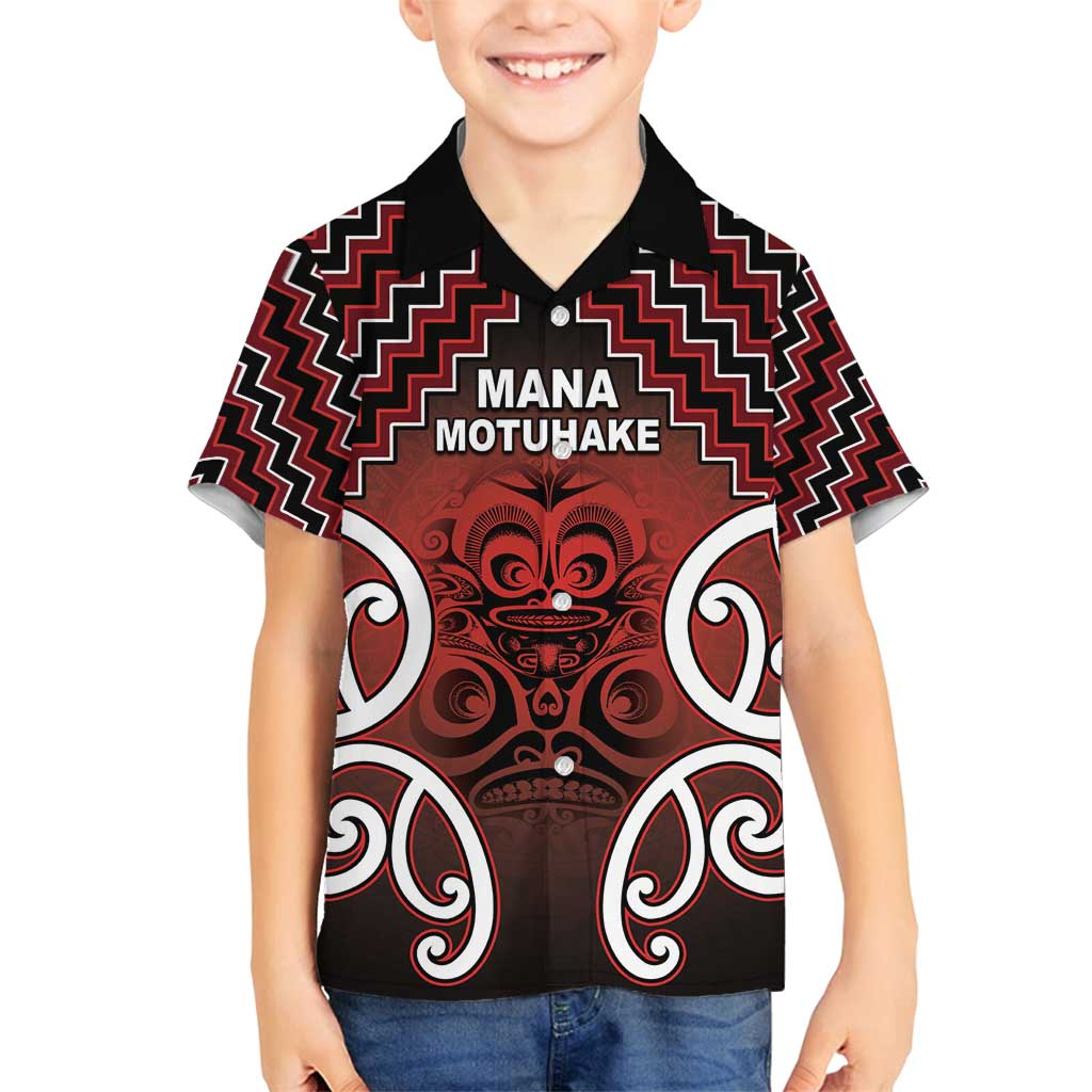 Personalised Aotearoa Mana Motuhake Family Matching Puletasi and Hawaiian Shirt Poutama With Maori Pattern - Polynesian Pride