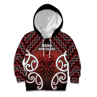 Personalised Aotearoa Mana Motuhake Kid Hoodie Poutama With Maori Pattern - Polynesian Pride