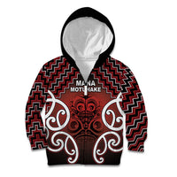 Personalised Aotearoa Mana Motuhake Kid Hoodie Poutama With Maori Pattern - Polynesian Pride