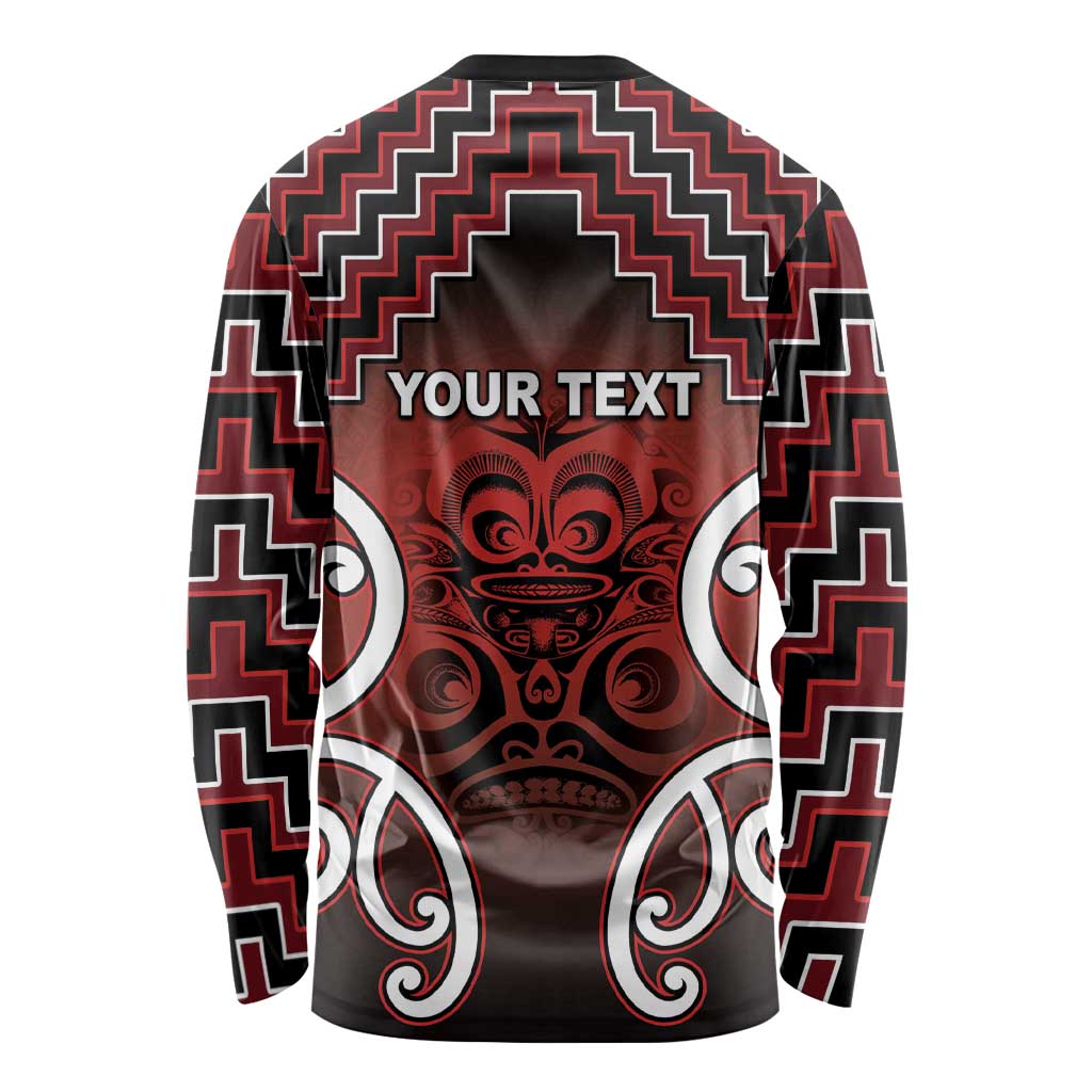 Personalised Aotearoa Mana Motuhake Long Sleeve Shirt Poutama With Maori Pattern - Polynesian Pride