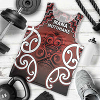 Personalised Aotearoa Mana Motuhake Men Tank Top Poutama With Maori Pattern - Polynesian Pride