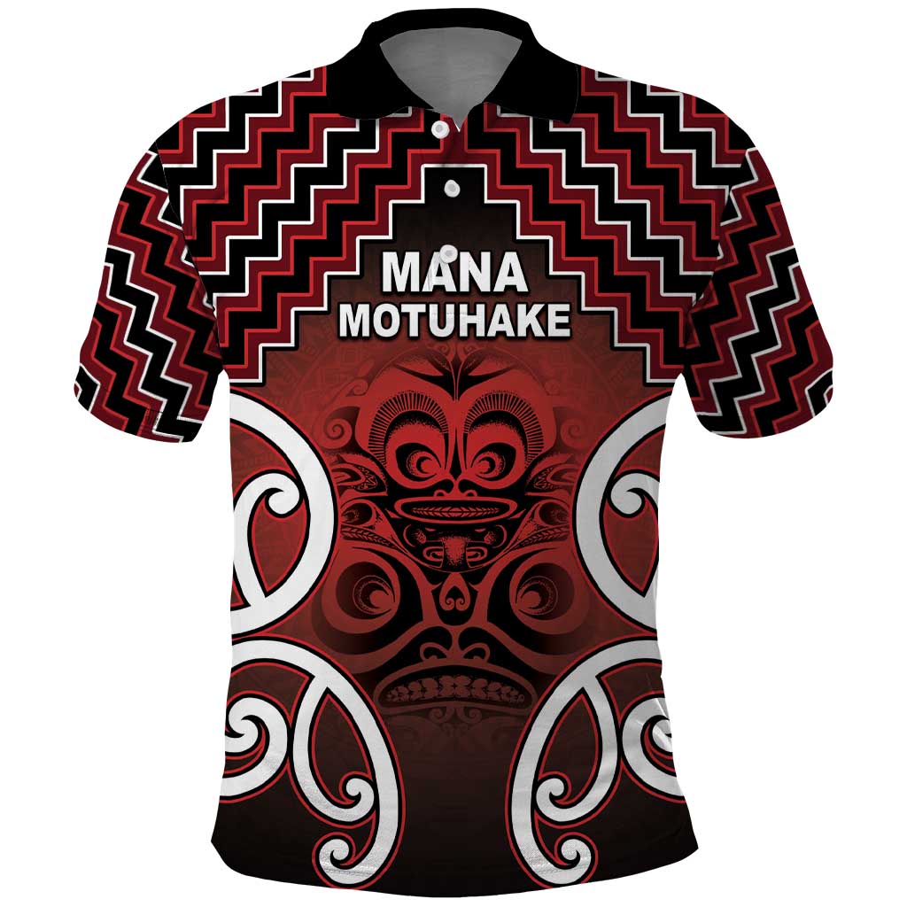Personalised Aotearoa Mana Motuhake Polo Shirt Poutama With Maori Pattern - Polynesian Pride