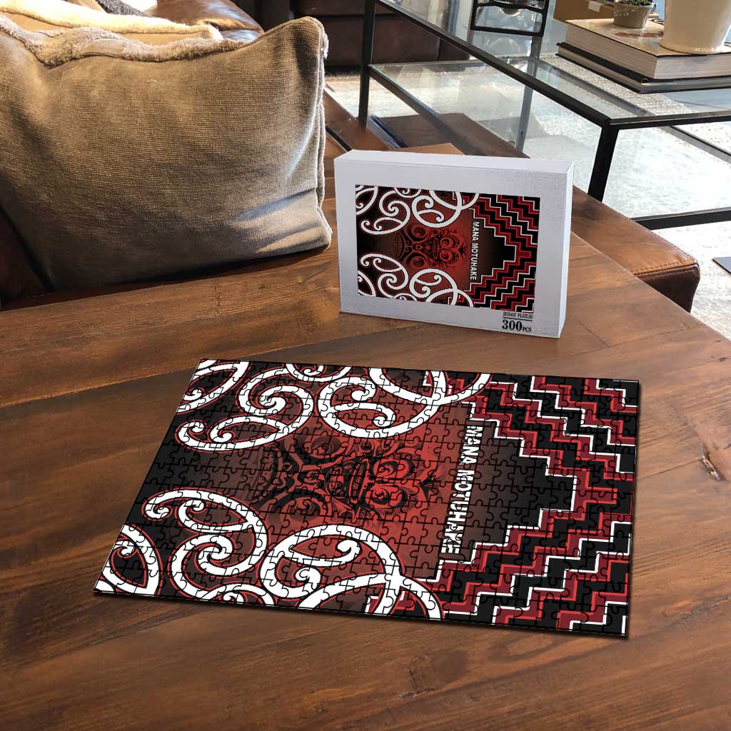 Aotearoa Mana Motuhake Puzzle Poutama With Maori Pattern - Polynesian Pride