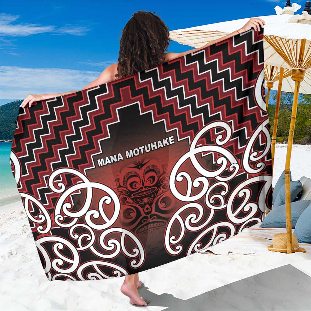 Aotearoa Mana Motuhake Sarong Poutama With Maori Pattern - Polynesian Pride