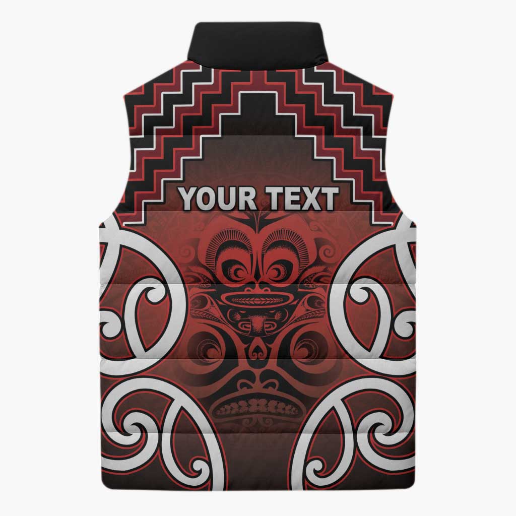 Personalised Aotearoa Mana Motuhake Sleeveless Puffer Jacket Poutama With Maori Pattern - Polynesian Pride