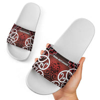 Aotearoa Mana Motuhake Slide Sandals Poutama With Maori Pattern - Polynesian Pride