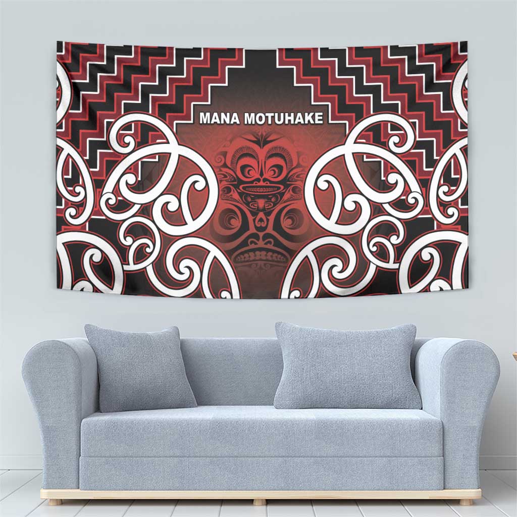 Aotearoa Mana Motuhake Tapestry Poutama With Maori Pattern - Polynesian Pride