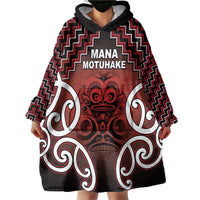 Personalised Aotearoa Mana Motuhake Wearable Blanket Hoodie Poutama With Maori Pattern - Polynesian Pride