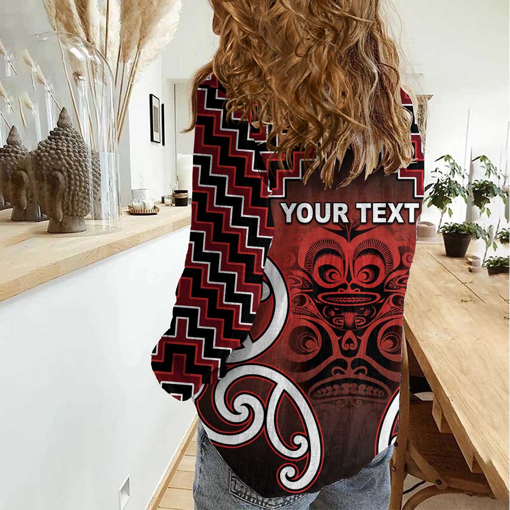 Personalised Aotearoa Mana Motuhake Women Casual Shirt Poutama With Maori Pattern - Polynesian Pride