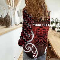 Personalised Aotearoa Mana Motuhake Women Casual Shirt Poutama With Maori Pattern - Polynesian Pride