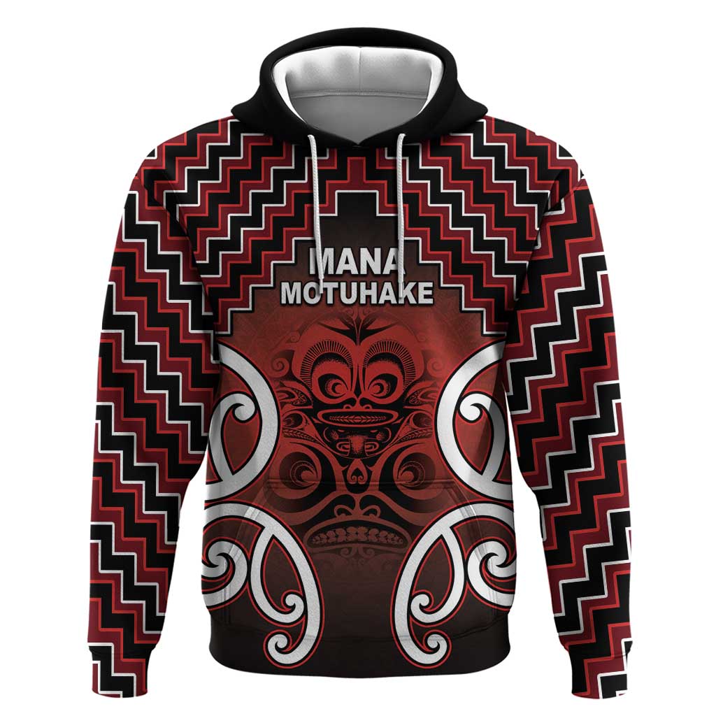 Personalised Aotearoa Mana Motuhake Zip Hoodie Poutama With Maori Pattern - Polynesian Pride