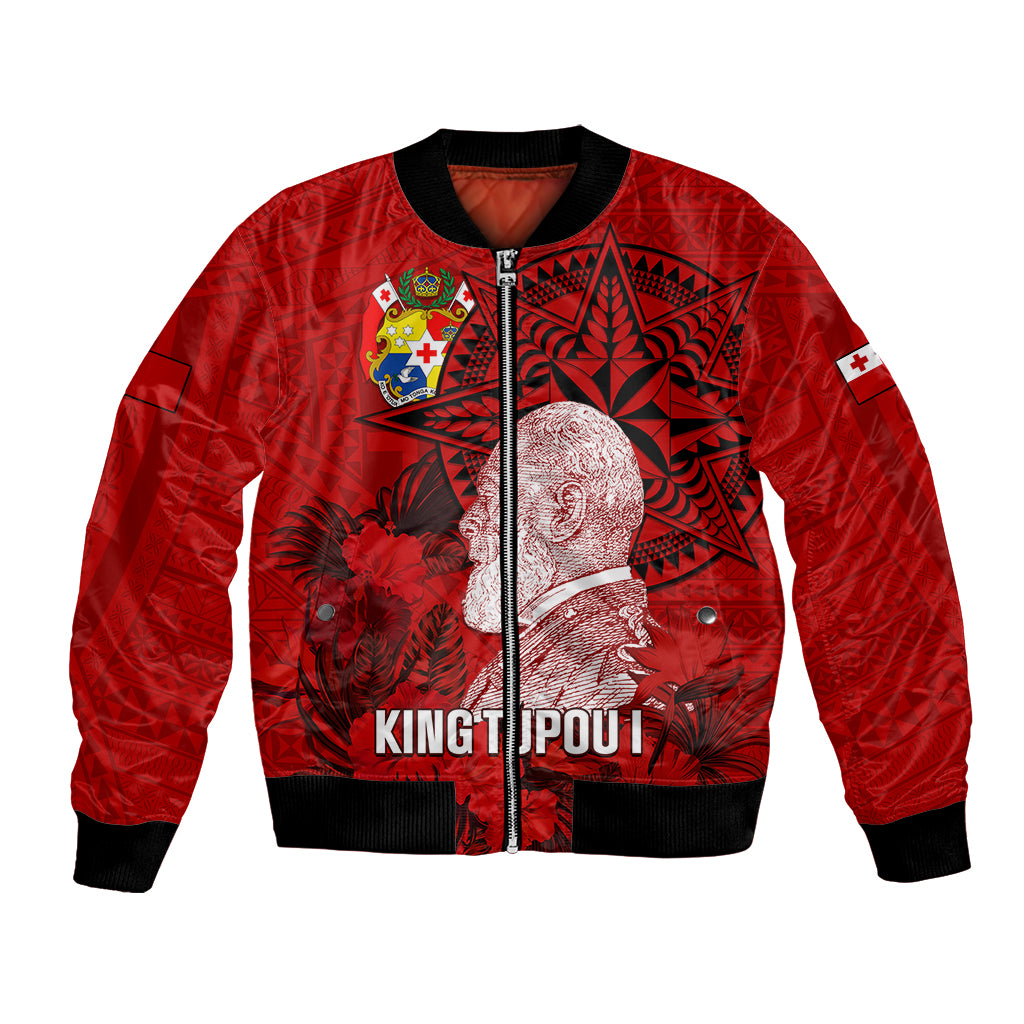 tonga-king-tupou-i-day-bomber-jacket-tropical-flowers-with-ngatu-pattern