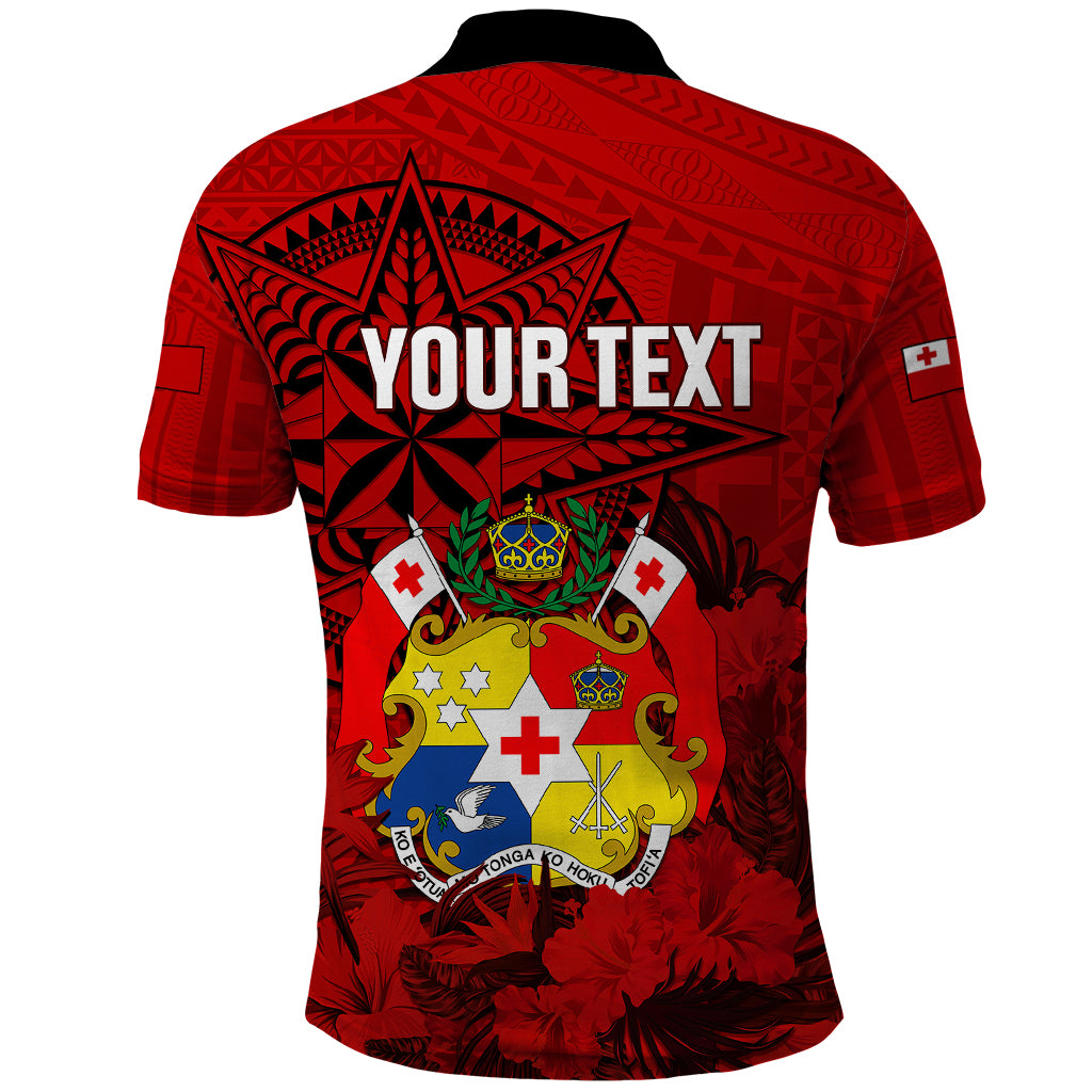 Personalized Tonga King Tupou I Day Polo Shirt Tropical Flowers With Ngatu Pattern LT05 - Polynesian Pride