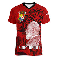 personalized-tonga-king-tupou-i-day-women-v-neck-t-shirt-tropical-flowers-with-ngatu-pattern