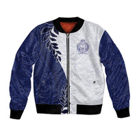 Custom Fiji Queen Victoria School Bomber Jacket 120 Years Anniversary LT05 Unisex White - Polynesian Pride