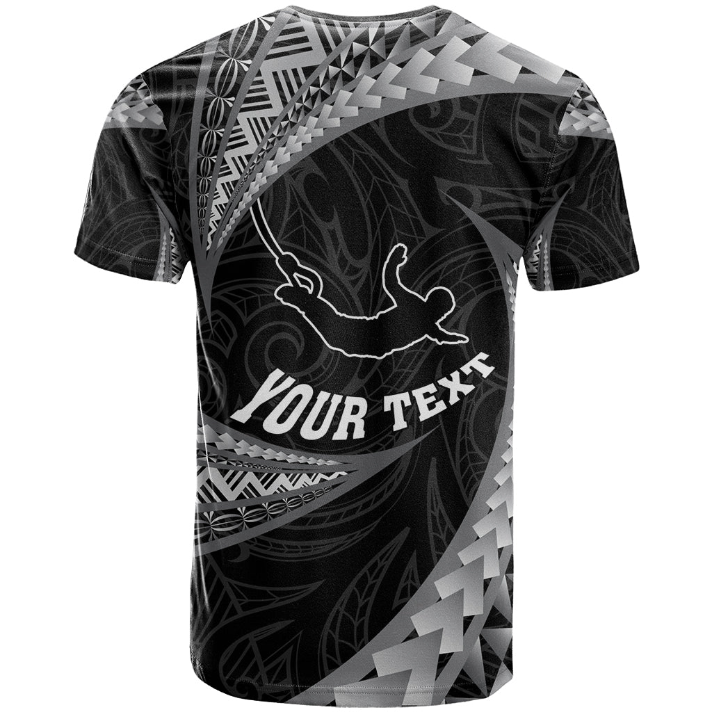 Personalised New Zealand Bungy Jumping T Shirt Maori Pattern LT05 - Polynesian Pride