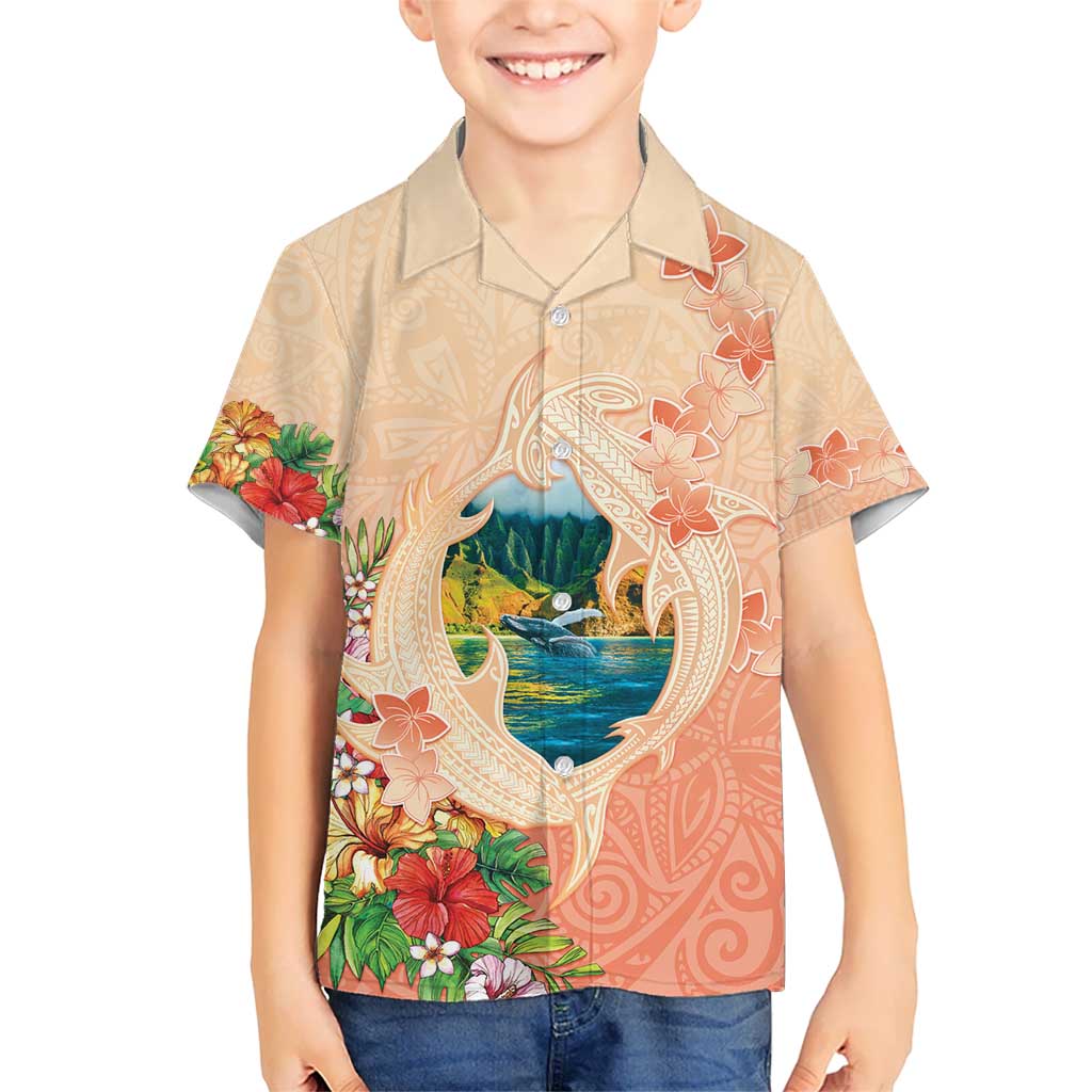 Hawaii Kauai Na Pali Coast Landscape Kid Hawaiian Shirt LT05 Kid Peach - Polynesian Pride