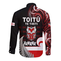 Aotearoa Toitu He Whakaputanga Long Sleeve Button Shirt Toitu Te Tiriti O Waitangi