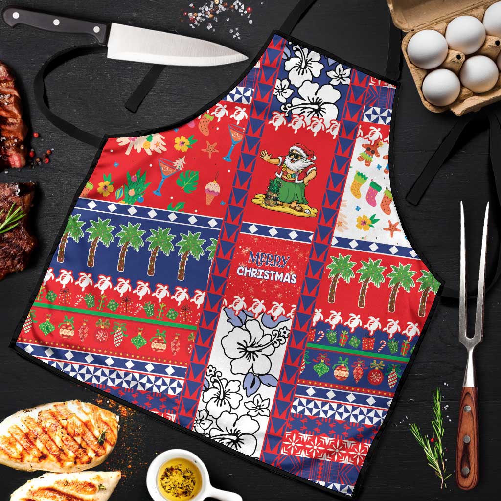 Wallis And Futuna Christmas Apron Festive Beach Vibes - Polynesian Pride