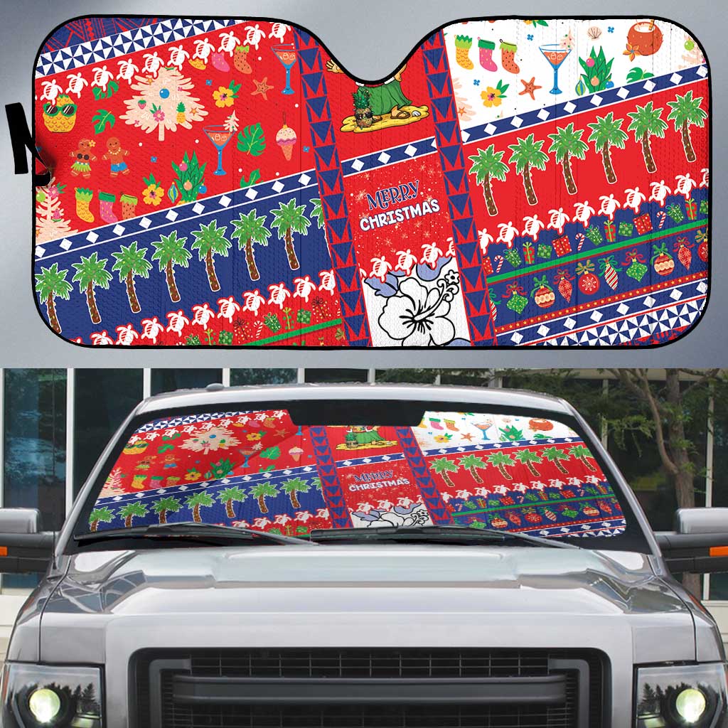 Wallis And Futuna Christmas Auto Sun Shade Festive Beach Vibes - Polynesian Pride