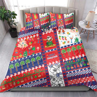 Wallis And Futuna Christmas Bedding Set Festive Beach Vibes - Polynesian Pride