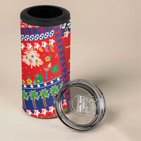 Wallis And Futuna Christmas 4 in 1 Can Cooler Tumbler Festive Beach Vibes - Polynesian Pride