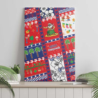 Wallis And Futuna Christmas Canvas Wall Art Festive Beach Vibes - Polynesian Pride