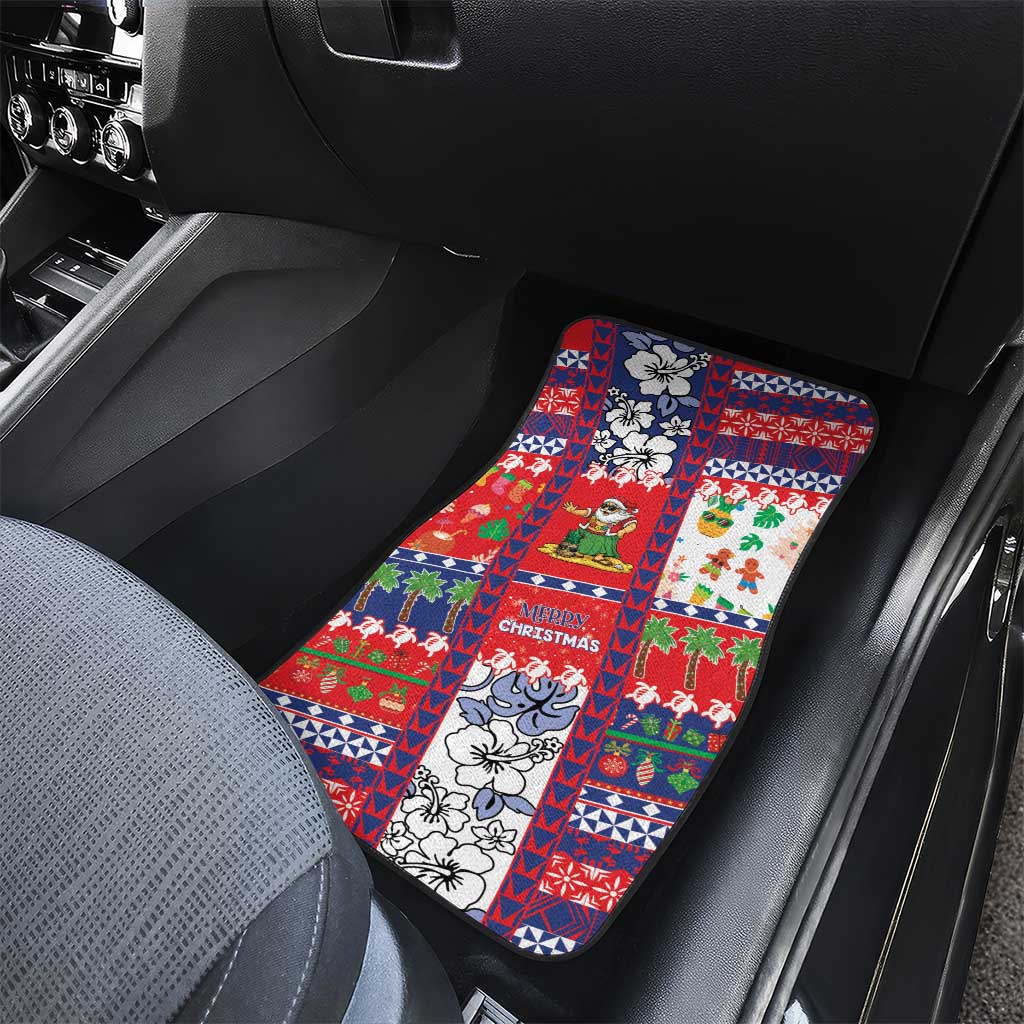 Wallis And Futuna Christmas Car Mats Festive Beach Vibes - Polynesian Pride