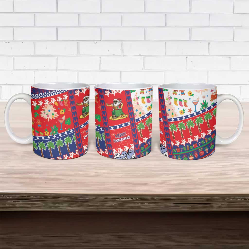 Wallis And Futuna Christmas Ceramic Mug Festive Beach Vibes - Polynesian Pride