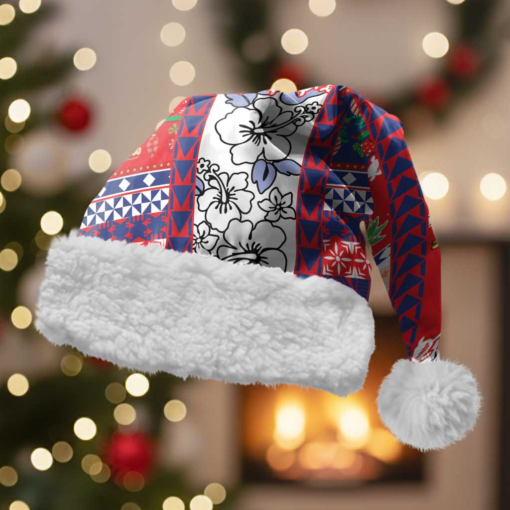 Wallis And Futuna Christmas Santa Hat Festive Beach Vibes - Polynesian Pride
