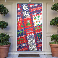 Wallis And Futuna Christmas Door Cover Festive Beach Vibes - Polynesian Pride