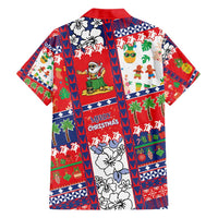 Wallis And Futuna Christmas Family Matching Short Sleeve Bodycon Dress and Hawaiian Shirt Festive Beach Vibes - Polynesian Pride