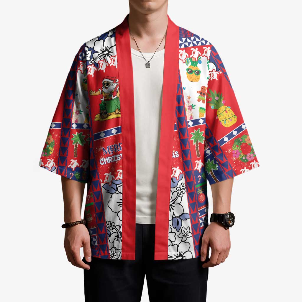 Wallis And Futuna Christmas Kimono Festive Beach Vibes - Polynesian Pride