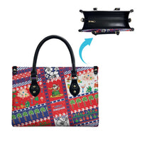 Wallis And Futuna Christmas Leather Bag Festive Beach Vibes - Polynesian Pride