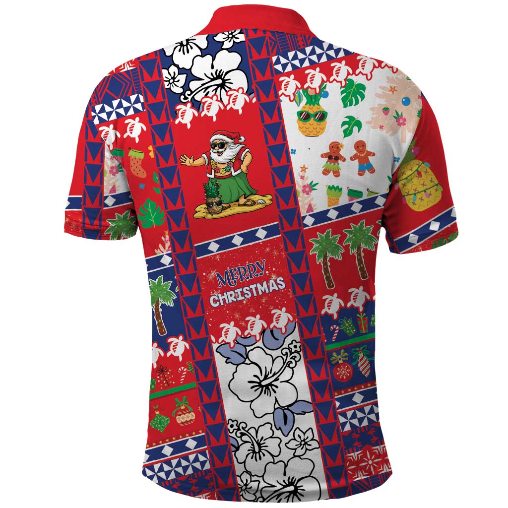 Wallis And Futuna Christmas Polo Shirt Festive Beach Vibes - Polynesian Pride