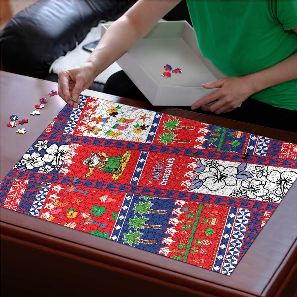 Wallis And Futuna Christmas Puzzle Festive Beach Vibes - Polynesian Pride