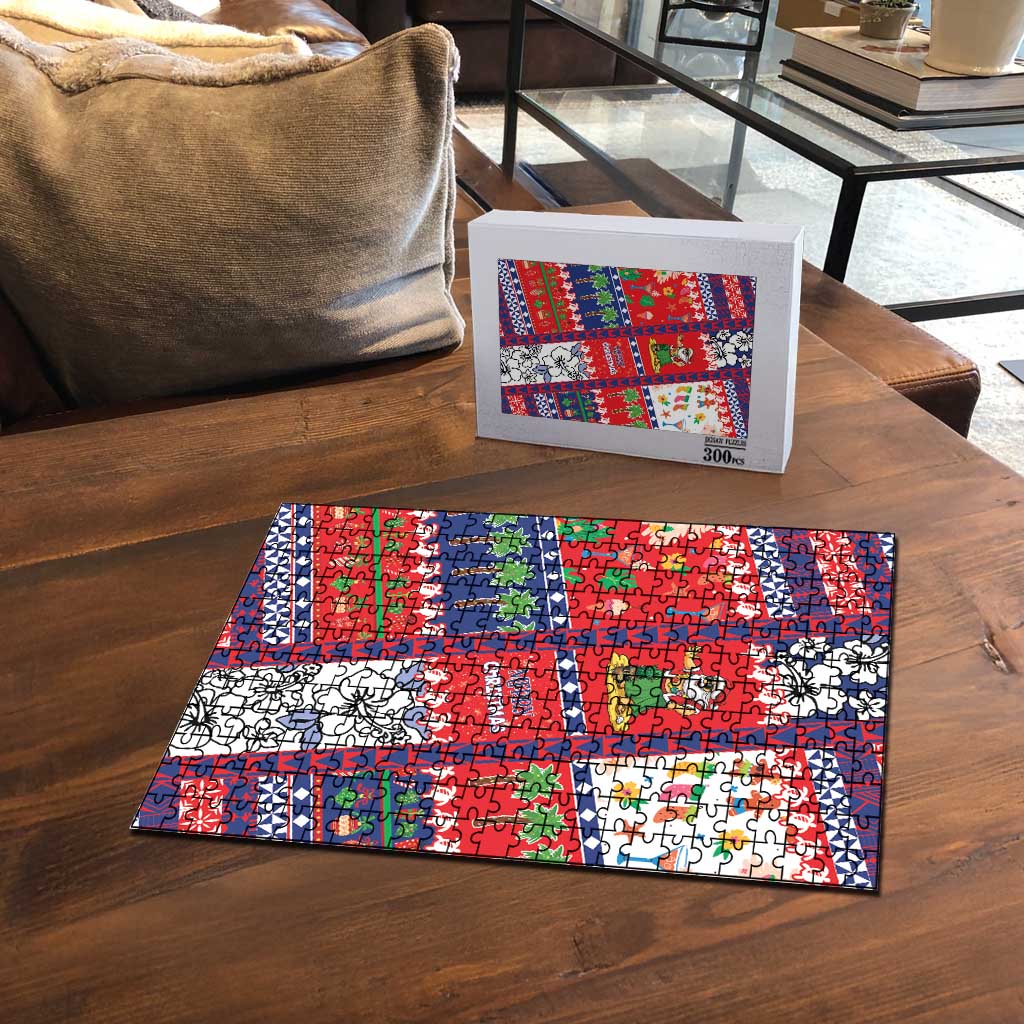 Wallis And Futuna Christmas Puzzle Festive Beach Vibes - Polynesian Pride