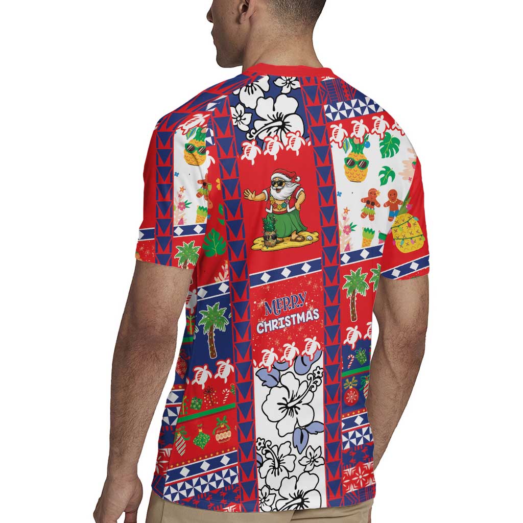 Wallis And Futuna Christmas Rugby Jersey Festive Beach Vibes - Polynesian Pride