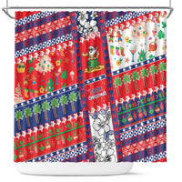 Wallis And Futuna Christmas Shower Curtain Festive Beach Vibes - Polynesian Pride