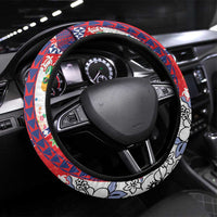 Wallis And Futuna Christmas Steering Wheel Cover Festive Beach Vibes - Polynesian Pride