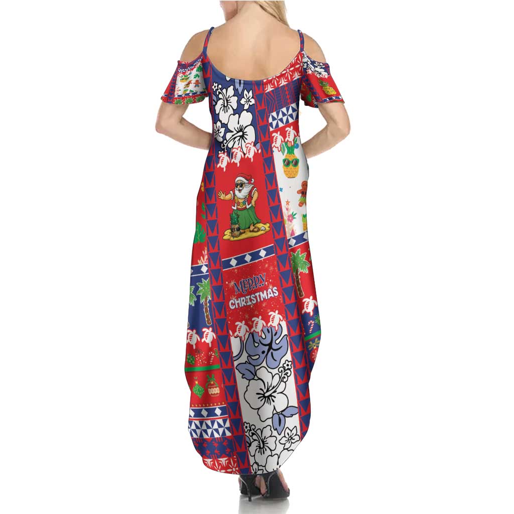 Wallis And Futuna Christmas Summer Maxi Dress Festive Beach Vibes - Polynesian Pride